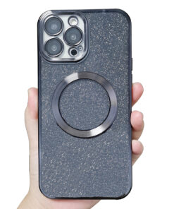 Coque Magsafe Pailletée Noire iPhone 11