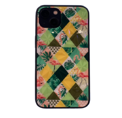 Coque Effet Diamant Flamant Rose Vert Xiaomi Redmi 10