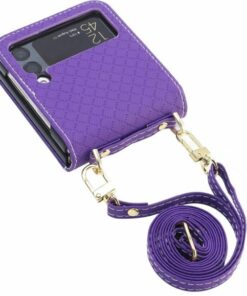 Coque Violet avec collier pour Zflip 4 / Zflip 3