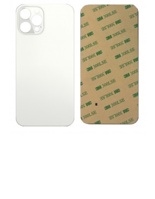 Vitre face arrière avec adhésif iPhone 12 Pro qualité origine - Argent