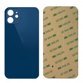Vitre face arrière avec adhésif iPhone 12 Mini qualité origine - Bleu