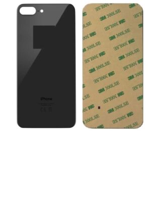 Vitre face arrière avec adhésif iPhone 8 Plus qualité origine - Gris Sidéral