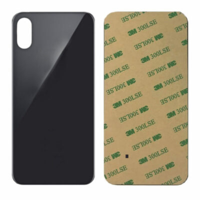 Vitre face arrière avec adhésif iPhone XS Max qualité origine - Gris Sidéral