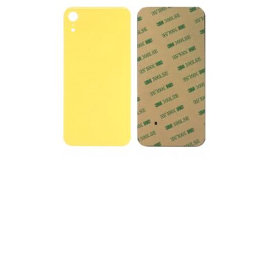 Vitre face arrière avec adhésif iPhone XR qualité origine - Jaune