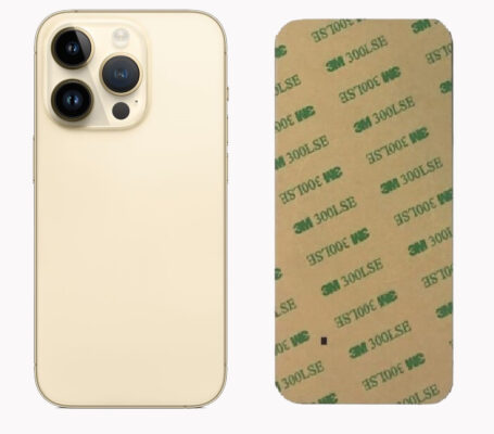 Vitre face arrière avec adhésif iPhone 14 Pro Max qualité origine - Or