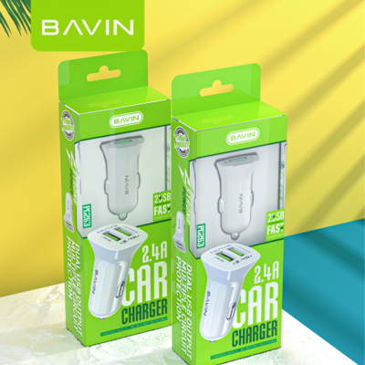 Bavin Chargeur Allume Cigare Double USB 2.4A