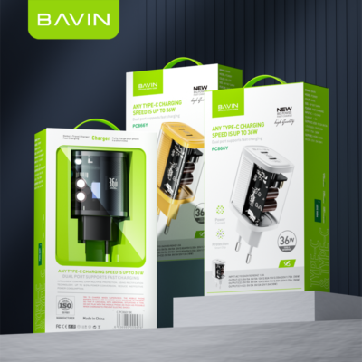 Bavin Bloc de charge double USB-C 36W