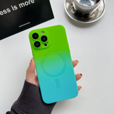 Coque Magsafe Verte/Bleu iPhone 11