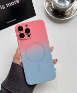 Coque Magsafe Rose/Bleu iPhone 12