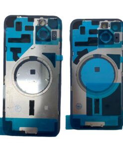 iPhone 14 Plus Cache Arrière avec cadre de caméra + plaque de fer + NFC Magnet + logo