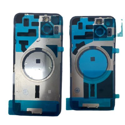 iPhone 14 Plus Cache Arrière avec cadre de caméra + plaque de fer + NFC Magnet + logo