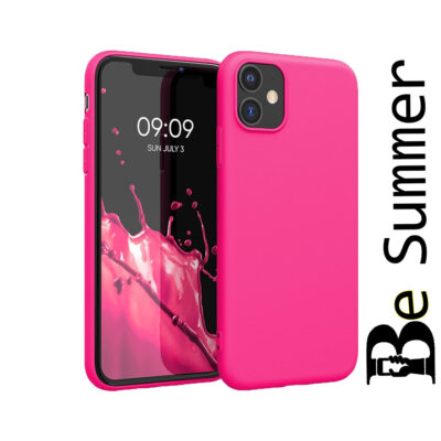 Silicone Rose Fluo  iPhone 15 Plus Be Summer !