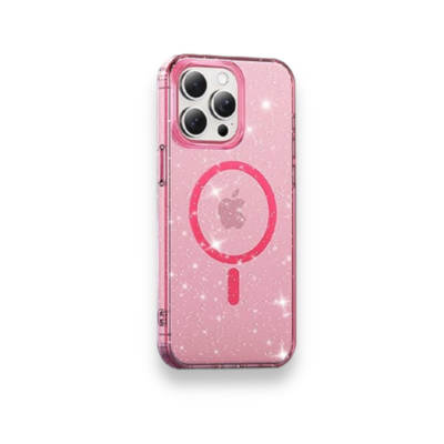 Coque paillette magsafe rose