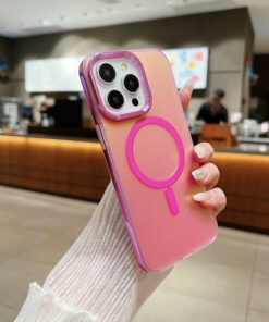 Coque holographique rose